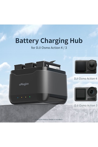 Amagisn Aa10 3 Yuvalı Pil Şarj Cihazı Tip-c Tf Kart Siyah