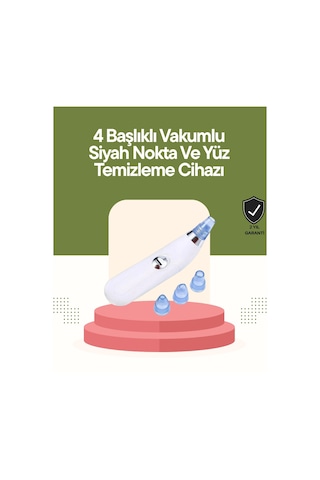 Usb Destekli 4 Başlıklı Siyah Nokta Vakum Cihazı - Gözenek Temizleyici Ve Cilt Yenileyici Bakım Aleti