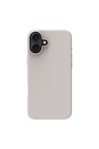 Apple Uyumlu iPhone Buff 16 Magsafe Rubber Fit Silikon Kılıf Stone Gray