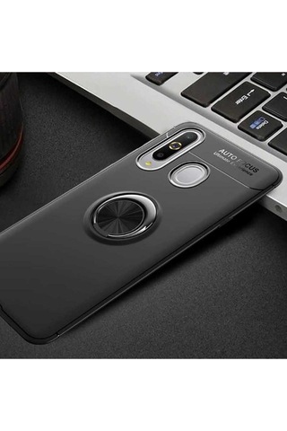 Samsung Uyumlu Galaxy A20s Kılıf Zore Ravel Silikon Kapak Siyah