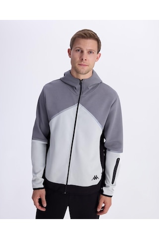 Kappa Authentıc Nısty Full Zıp Grey Lt-grey Steel-black Full Zıp Gri