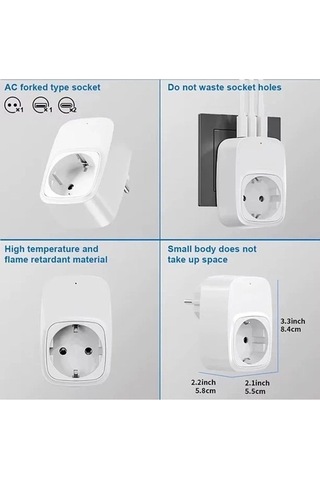 Tekli Yüksek Voltaj Korumalı Du Prizi 2x Type-c 1x Usb Çıkışlı Priz Grup Priz Çoğaltıcı Beyaz 1