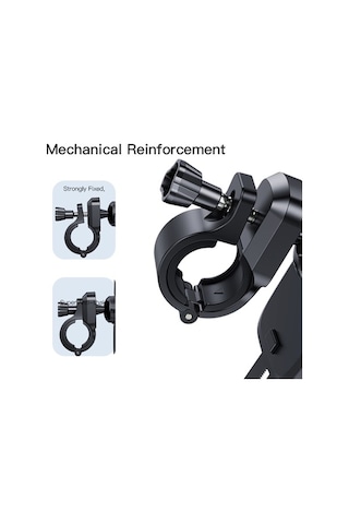 Ebitda Yesido C127 Çift Taraflı Ayarlanabilir Bisiklet Saplı Telefon Tutucu Siyah Siyah
