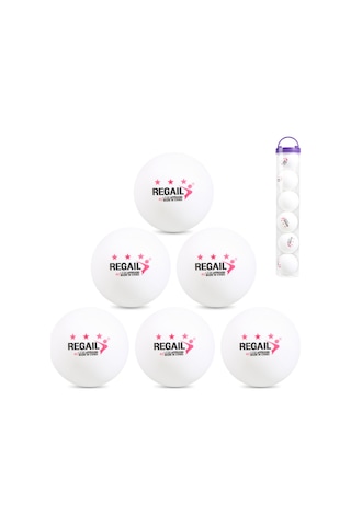 Ranyeek 6 Adet 3 Yıldızlı 40mm Abs Tenis Topu - İyi Zıplama, Spor Kulüpleri Ve Robot Antrenmanı İçin Beyaz