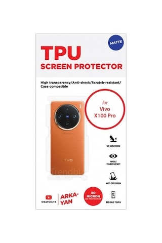 Vivo X100 Pro Mat Arka Ve Yan Koruyucu Tpu Film