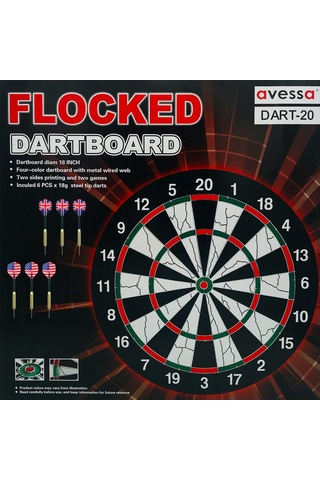 Avessa Dart-20 Flocked Dart Tahtası