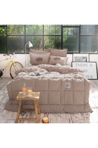 Karaca Home Motto Cotton Comfort Çift Kişilik Bej