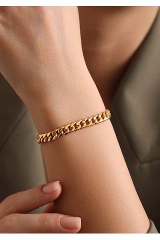 14 Ayar Altın Gurmet Bileklik 6 Mm Sarı Altın 00214933