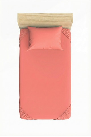 Maki Home %100 Pamuklu Yavruağzı 120x200+50x70 Cm Tek Kişilik Lastikli Çarşaf Takımı Yavruağzı