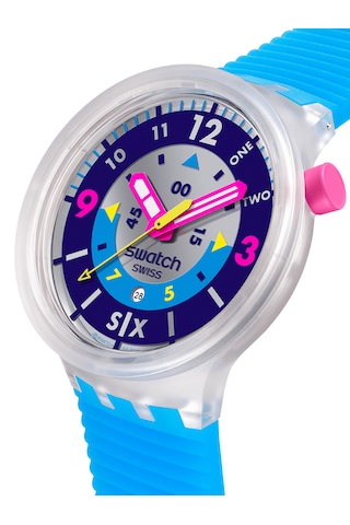 Swatch Sb01k400 Neon Erkek Kol Saati Lacivert