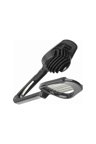 Kosona Siyah Çift Yüzeyli Yumurta Dilimleyici - Hızlı Dilimleme, Wedge Oluşturma, Kaymazsız Tabanlı Mutfak Aracı Diğer