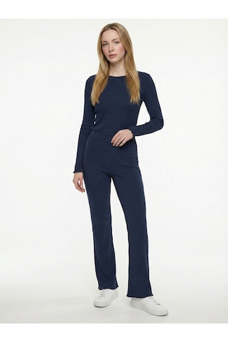 Slim Fit Kadın Eşofman Altı Lacivert