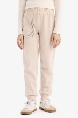 DeFacto Kız Çocuk Baskılı Beli Paçası Lastikli Jogger Eşofman Altı D7012A824WNBG186 Bej