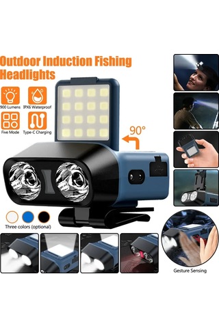 Süper Parlak Led Klipsli Kapak Işığı Şarj Edilebilir Sensörlü Siyah