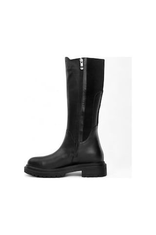 Mammamia D23kc-2065 Hakiki Deri Kadın Çizme Siyah