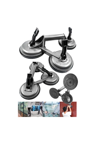 Premium Yüksek Kalite Cam Fayans Kaldırma Metal Alüminyum 3lü Cam Fayans Taşıma Vantuz