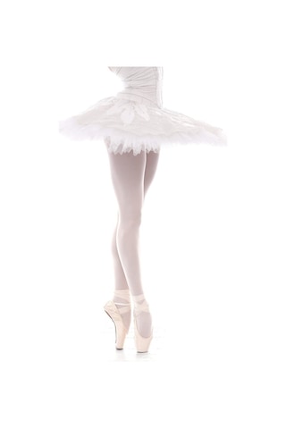Gymo Dancewear Arkası Çizgili Çocuk Beyaz Bale Çorabı