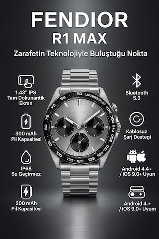 Fendior R1 Max 1.43" Ekran Akıllı Saat
