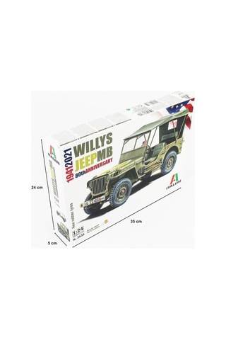 Italeri 3635s 1/24 Ölçek, Jeep Willys Mb, Plastik Model Kiti-51175