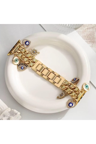 Kadınlar İçin Kalp Ve Anahtar Figürü, Kordon Ayarlanabilir Metal Tasarım Apple Watch 38mm-49-- Arası Ve Ultra/se/10-1 Serili Uyumlu