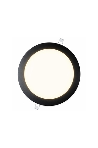Lampist Siyah Çerçeveli Slim Sıva Altı Panel Led 3w 8,3 Cm Günışığı Işık Beyaz - Siyah