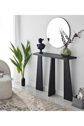 Ela Wood Working Cleopatra Masif Ağaç Dresuar 100cm Siyah