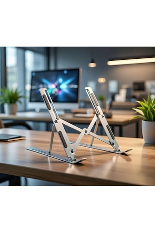 Laptop Standı Katlanır Ayarlanabilir 7 Kademeli Metal