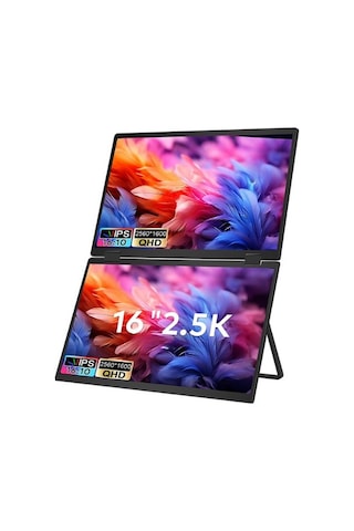 Ultrax 16" Çift Ekran 2.5k Qhd Ips İkili Taşınabilir Monitör