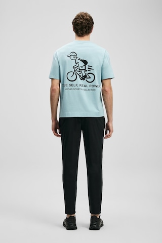 Lufian Mario Modern Grafik Erkek T-shirt 111020283 Mavi