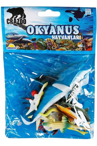 Okyanus Hayvanları Poşetli Hayvan Oyun Seti - Mavi Balina