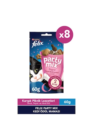Felix Party Mix Karışık Piknik Lezzetleri Kedi Ödül Maması X8
