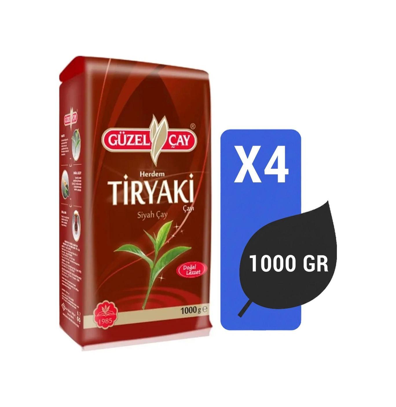 Güzel Çay Herdem Tiryaki 1000 Gr X 4 Adet