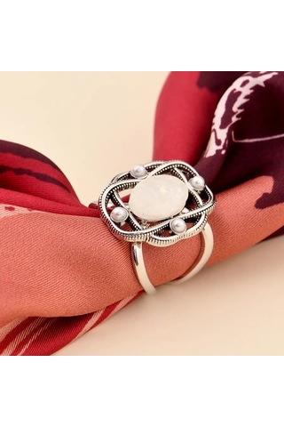 Amely Rid Eşarp Ve Shayla İçin Halka Broş Kısa Klip 199455716 Gümüş-gri