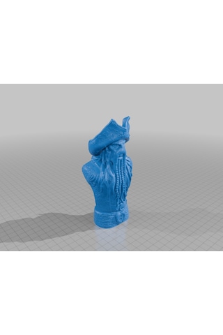 3d Baskı Davy Jones Büstü - Efsanevi Korsan Koleksiyon Parçası 17cm