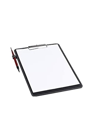 Kapaksız Sekreterlik A4 100 Yaprak Kapasiteli Clip Board Vegan 23x33 Cm. Siyah