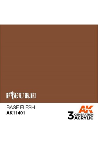 17 Ml. Base Flesh Figürler İçin Akrilik Maket Boyası, Ak Interactive 11401 Standart