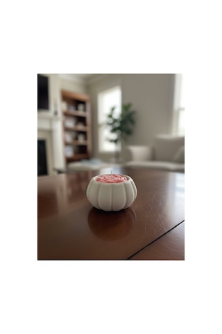 Tealight Bal Kabağı Söz, Nişan, Kına Hediyelik Mumluk Beyaz