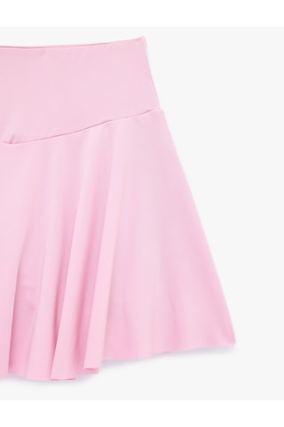 Koton Rahat Kalıp Yüksek Bel Spor Şort Etek Pembe 6sak40435nk Gül
