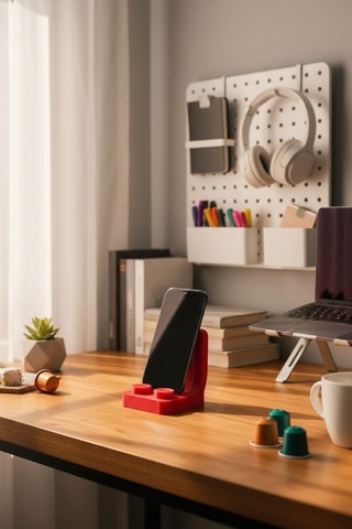 Tuğla Görünümlü Telefon Ve Tablet Standı Çok Renkli