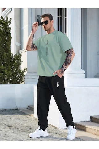 Altamira Erkek Dikey Baskılı Oversize Eşofman Takımı 001