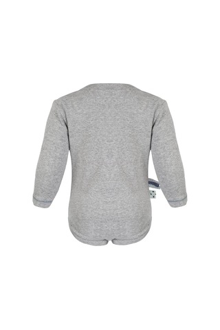 Organicera Organik Uzun Kollu Bebek Body , Grey Melange Gri-Melanj
