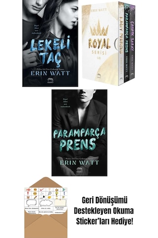 Lekeli Taç Royal Serisi 4. Kitap + Paramparça Prens Royal Serisi 2. Kitap + Kâğıt Prenses Royal Serisi 1. Kitap