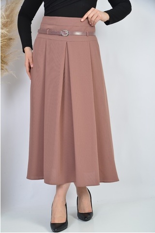 Soralline Bayan Etek Etamin Desen Baharlık 755 Gül Kurusu Gül Kurusu Gülkurusu