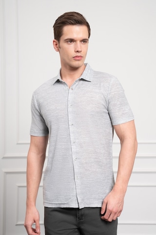 Morven Erkek Yeşil Trend Apaçi Yaka Dynamic Fit Kısa Kollu Gömlek 25ys004005700 Yeşil
