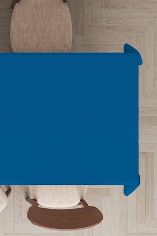 Mavi Sade Desensiz Leke Tutmaz Premium Masa Örtüsü Mso021n11
