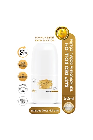 Sasy Antiperspirant Deo Doğal Içerikli Kadın Roll On 50 Ml