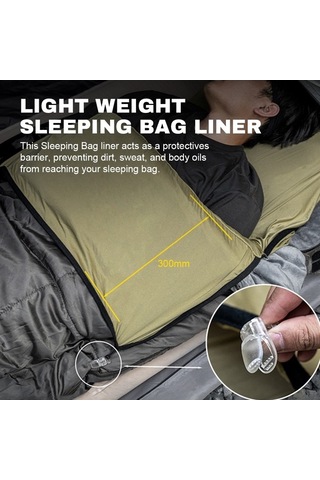 Pazly Yumuşak Nefes Alabilir Uyku Tulumu İçliği - Hafif Gri, Uzun Ömürlü, Taşınabilir Gri