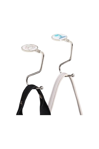 Askı Kaymaz Yüzey Estetik Tasarım Masaya Takılabilen Çanta Askısı Metal