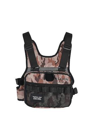 Fujin Tactical Vest Brown Camo Balıkçı Çantası