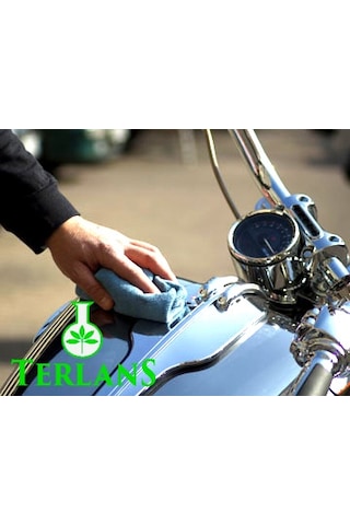 Terlans Motosiklet Temizlik Bakım Seti 4'Lü + Mikrofiber Bez+Sünger